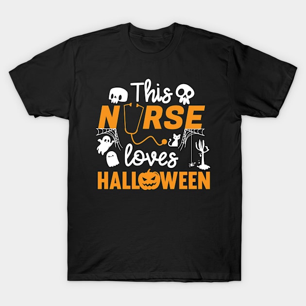 Halloween Scary Nurse Nursing Profession T-Shirt by FamiLane